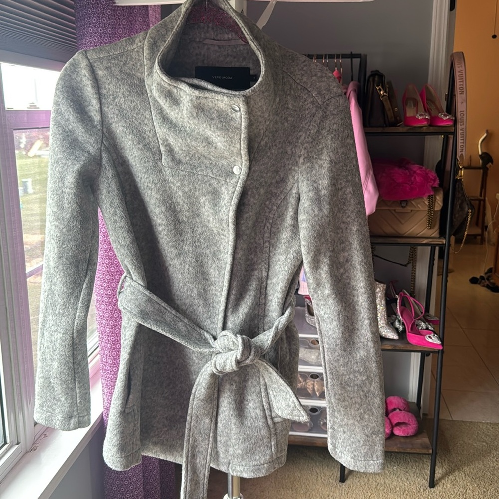 Gray peacoat
